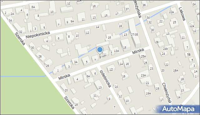 Warszawa, Mirska, 9, mapa Warszawy