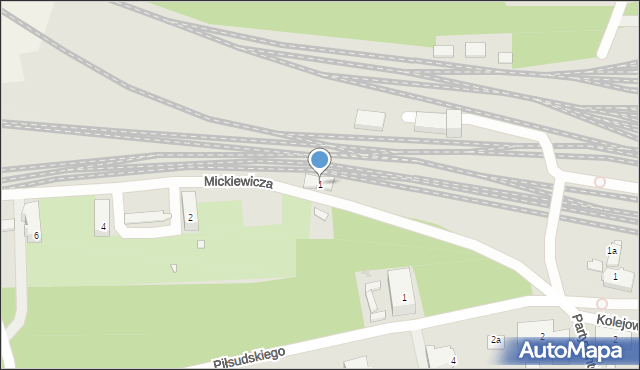 Węgliniec, Mickiewicza Adama, 1, mapa Węgliniec