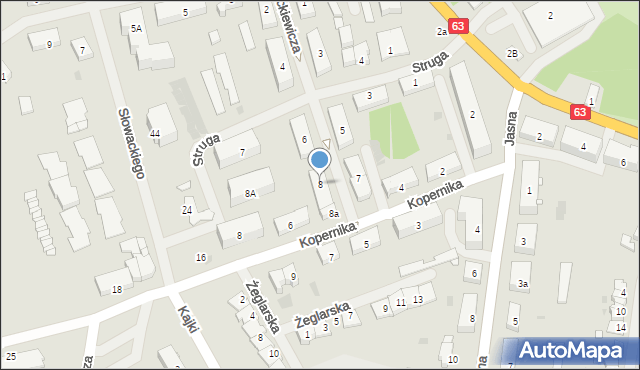 Węgorzewo, Mickiewicza Adama, 8, mapa Węgorzewo