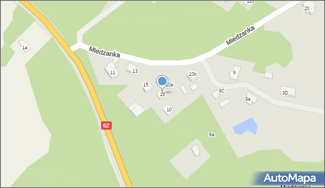 Węgrów, Miedzanka, 16, mapa Węgrów