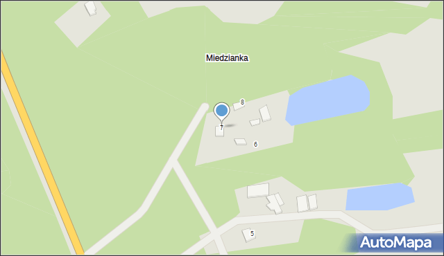 Węgrów, Miedzanka, 7, mapa Węgrów