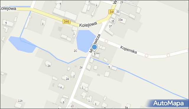 Węgry, Mickiewicza Adama, 3, mapa Węgry