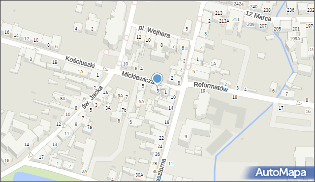 Wejherowo, Mickiewicza Adama, 3, mapa Wejherowo