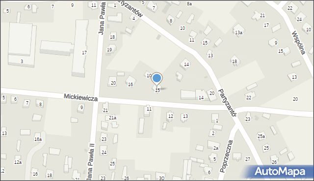 Werbkowice, Mickiewicza Adama, 15, mapa Werbkowice