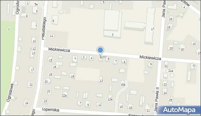 Werbkowice, Mickiewicza Adama, 5, mapa Werbkowice
