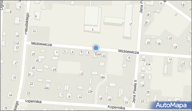 Werbkowice, Mickiewicza Adama, 7, mapa Werbkowice