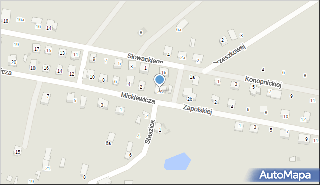 Wiązów, Mickiewicza Adama, 2A, mapa Wiązów