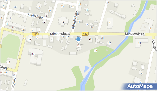 Widawa, Mickiewicza Adama, 12, mapa Widawa