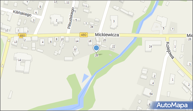 Widawa, Mickiewicza Adama, 16, mapa Widawa