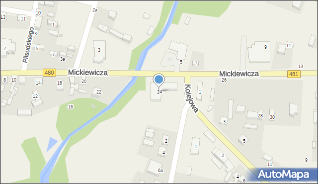 Widawa, Mickiewicza Adama, 24, mapa Widawa