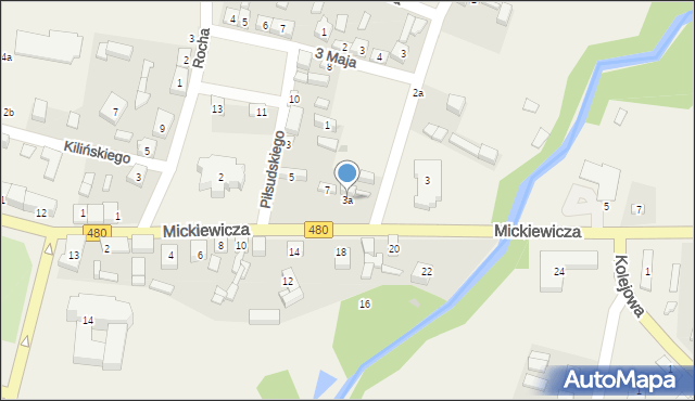 Widawa, Mickiewicza Adama, 3a, mapa Widawa