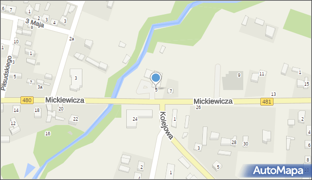 Widawa, Mickiewicza Adama, 5, mapa Widawa