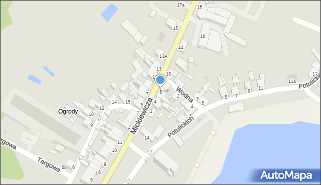 Więcbork, Mickiewicza Adama, 6, mapa Więcbork