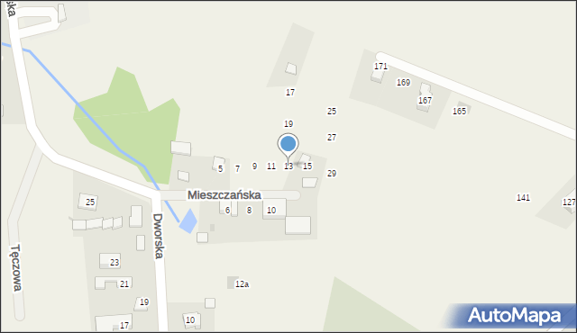 Więcławice Stare, Mieszczańska, 13, mapa Więcławice Stare