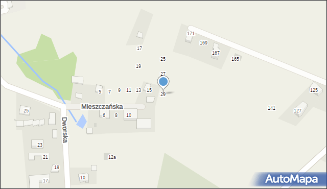 Więcławice Stare, Mieszczańska, 29, mapa Więcławice Stare
