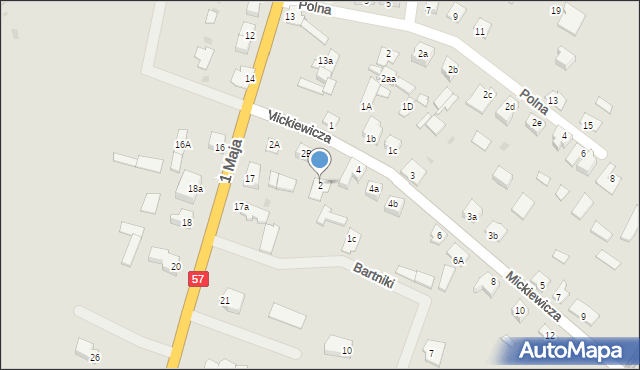 Wielbark, Mickiewicza Adama, 2, mapa Wielbark