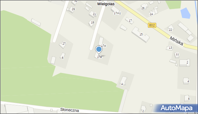 Wielgolas, Mińska, 17e, mapa Wielgolas