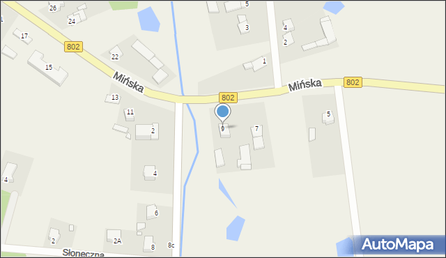 Wielgolas, Mińska, 9, mapa Wielgolas