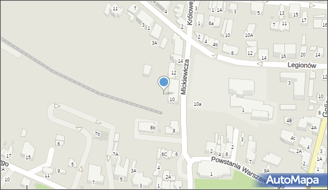 Wieliczka, Mickiewicza Adama, 10c, mapa Wieliczka