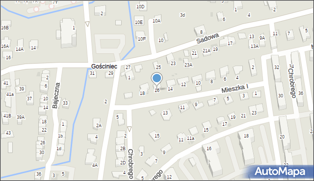 Wieliczka, Mieszka I, 16, mapa Wieliczka