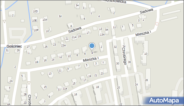 Wieliczka, Mieszka I, 4, mapa Wieliczka