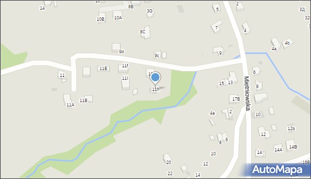 Wieliczka, Mietniowska, 11h, mapa Wieliczka