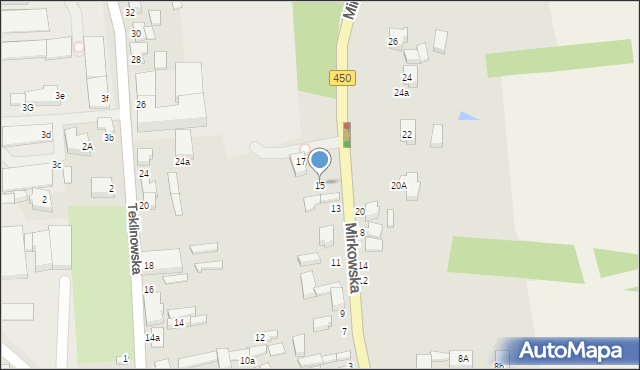 Wieruszów, Mirkowska, 15, mapa Wieruszów