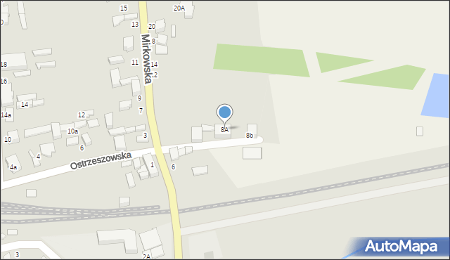 Wieruszów, Mirkowska, 8A, mapa Wieruszów