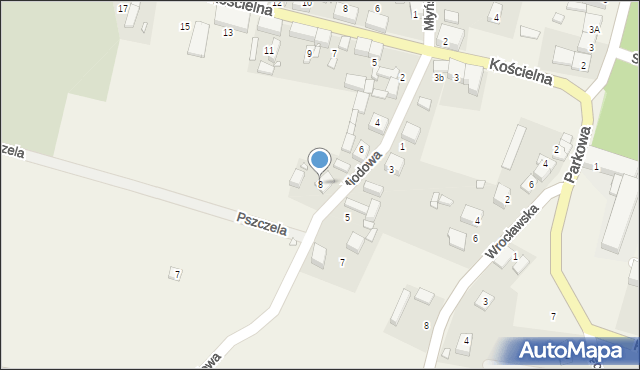 Wierzchowice, Miodowa, 8, mapa Wierzchowice