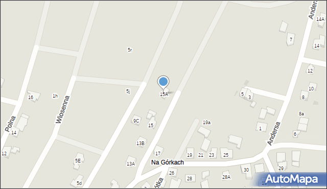 Wilamowice, Mickiewicza Adama, 15A, mapa Wilamowice
