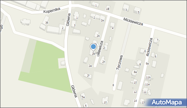 Wilczków, Mickiewicza Adama, 2d, mapa Wilczków