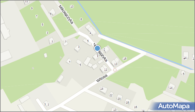 Wilga, Mikołajczyka Stanisława, 1, mapa Wilga