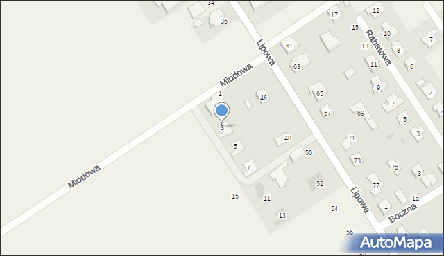 Wilkowice, Miodowa, 3, mapa Wilkowice