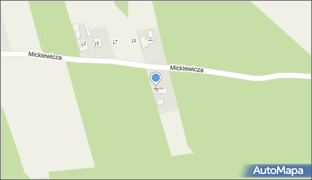 Wilkowiecko, Mickiewicza Adama, 70, mapa Wilkowiecko