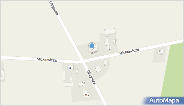 Wilkowiecko, Mickiewicza Adama, 9a, mapa Wilkowiecko