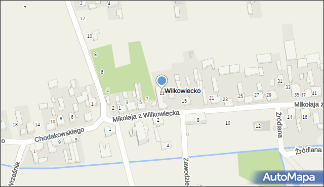 Wilkowiecko, Mikołaja z Wilkowiecka, 11, mapa Wilkowiecko
