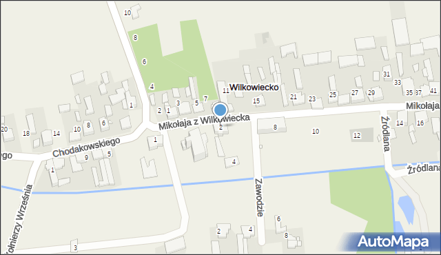 Wilkowiecko, Mikołaja z Wilkowiecka, 2, mapa Wilkowiecko