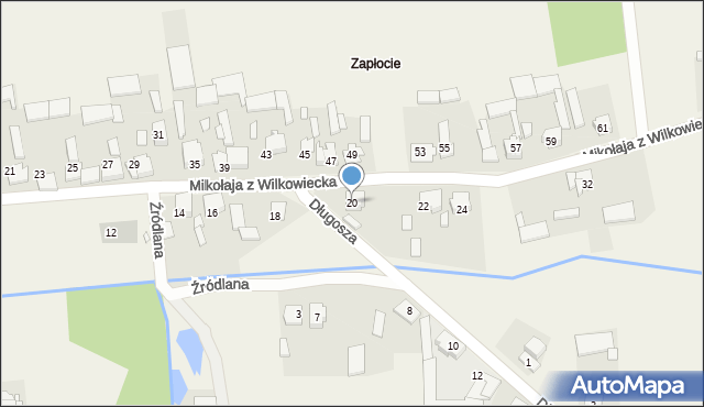 Wilkowiecko, Mikołaja z Wilkowiecka, 20, mapa Wilkowiecko