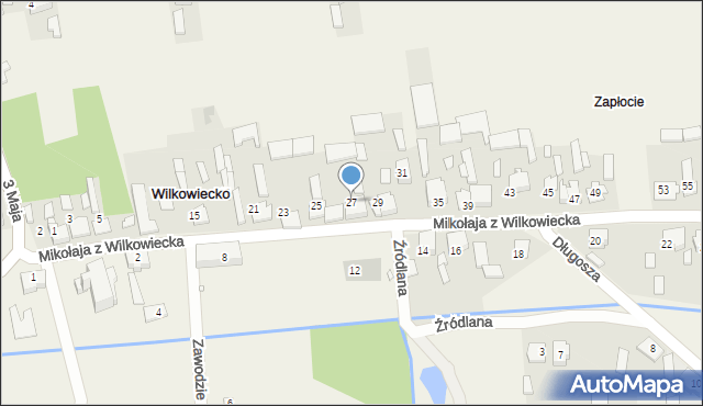 Wilkowiecko, Mikołaja z Wilkowiecka, 27, mapa Wilkowiecko