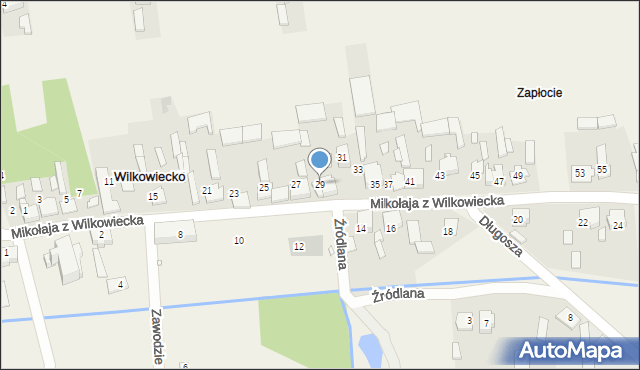 Wilkowiecko, Mikołaja z Wilkowiecka, 29, mapa Wilkowiecko