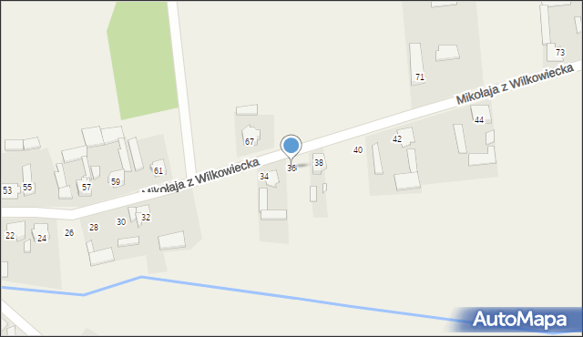 Wilkowiecko, Mikołaja z Wilkowiecka, 36, mapa Wilkowiecko