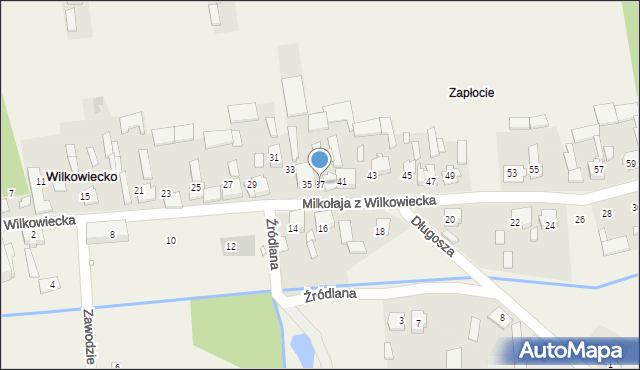 Wilkowiecko, Mikołaja z Wilkowiecka, 37, mapa Wilkowiecko