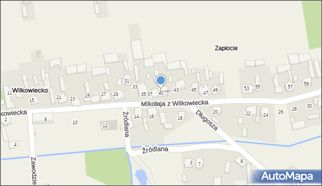 Wilkowiecko, Mikołaja z Wilkowiecka, 41, mapa Wilkowiecko