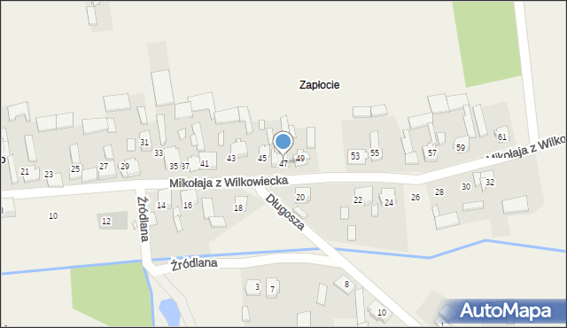 Wilkowiecko, Mikołaja z Wilkowiecka, 47, mapa Wilkowiecko