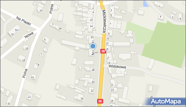 Wińsko, Mickiewicza Adama, 26, mapa Wińsko