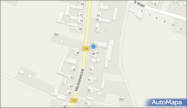 Wińsko, Mickiewicza Adama, 49, mapa Wińsko