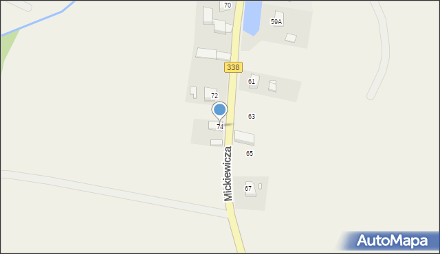 Wińsko, Mickiewicza Adama, 74, mapa Wińsko