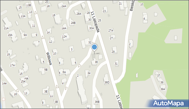 Wisła, Miła, 4, mapa Wisła