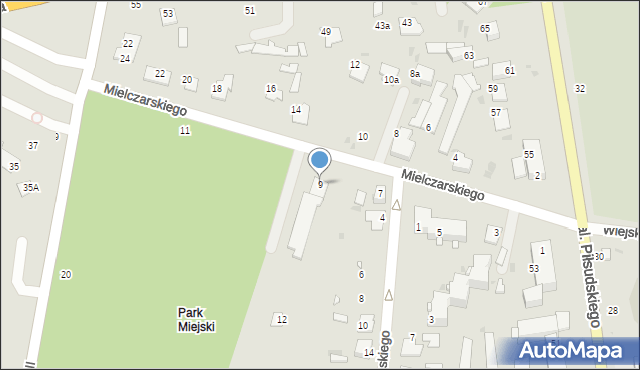 Włodawa, Mielczarskiego Romualda, 9, mapa Włodawa