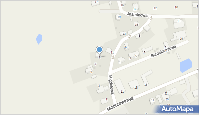 Wójtowo, Migdałowa, 9, mapa Wójtowo